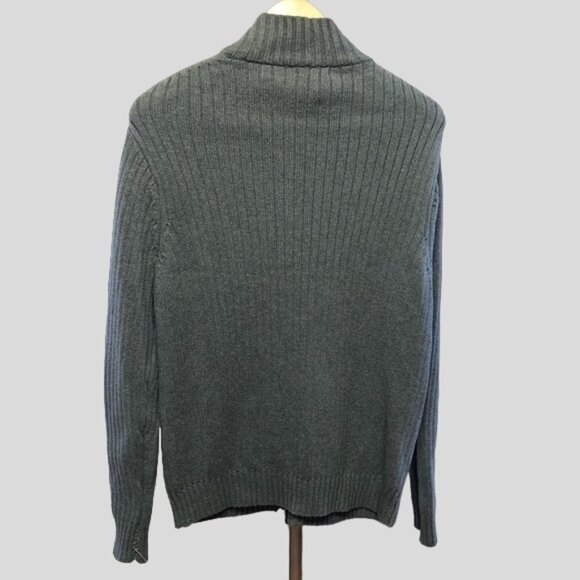 Calvin Klein Grey Zip Up Sweater Med - Picture 2 of 10